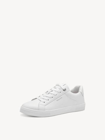 Hàng Auth Full box Giày sneaker Tamaris chính hãng Leather All White Classic - Da Trắng Dáng cổ điển