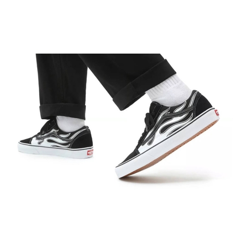 Giày Vans Chính Hãng Old Skool Black Flame / True White
