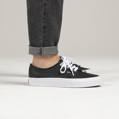 Giày Vans chính hãng Authentic Piercing Black White Leather