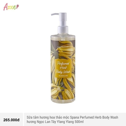 Sữa tắm hương hoa thảo mộc Spana Perfumed Herb Body Wash hương Ngọc Lan Tây Ylang Ylang 500ml
