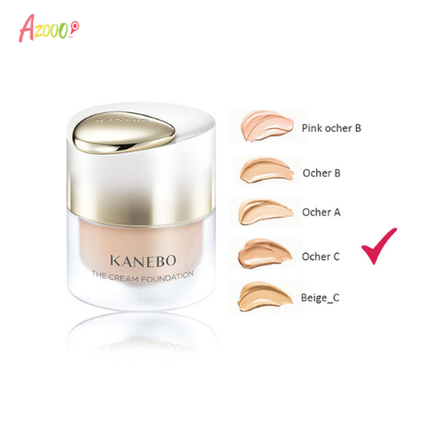 Kem nền cao cấp, siêu mịn, che phủ hoàn hảo Kanebo The Cream Foundation màu trung bình Ocher C 30ml