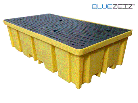 Pallet chống tràn cho 02 IBC 1000 lít - BLUEZEIZ BlueIPC-2