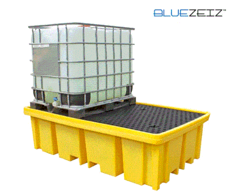 Pallet chống tràn cho 02 IBC 1000 lít - BLUEZEIZ BlueIPC-2