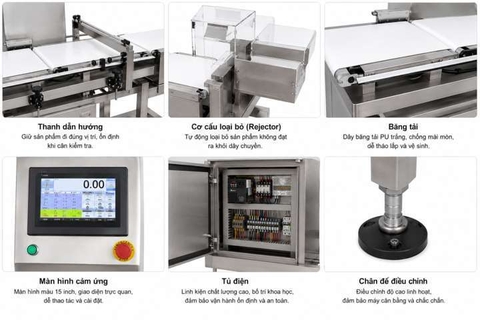 Máy kiểm tra trọng lượng tự động BLUEZEIZ CQ-XP210 checkweigher 1-1000g