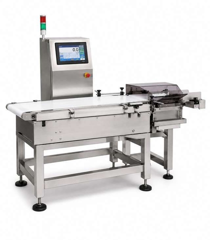 Máy kiểm tra trọng lượng tự động BLUEZEIZ CQ-XP500 checkweigher đến 40kg, kết hợp rejector