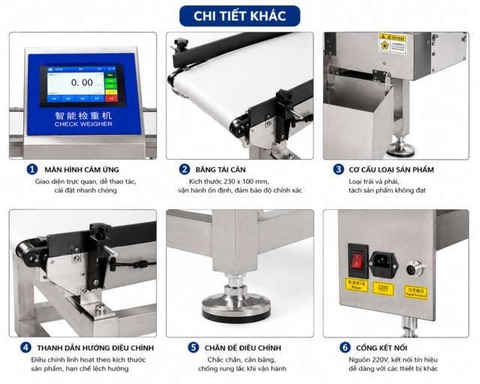 Máy kiểm tra trọng lượng BLUEZEIZ CQ-MN150 Touch Screen Mini-checkweigher