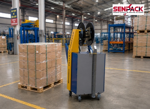 MÁY ĐÓNG ĐAI PALLET BÁN TỰ ĐỘNG SENPACK DBA-1300A