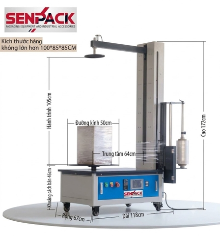 Máy quấn màng thùng Carton cắt màng tự động - SENPACK SD - 1000B