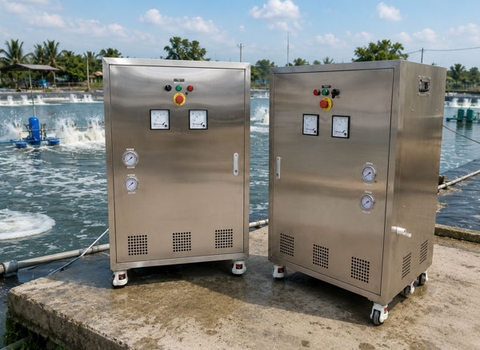 Máy tạo vi bọt khí cấp độ nano tích hợp máy tạo oxy nồng độ cao, 5.5KW, 12m3/h