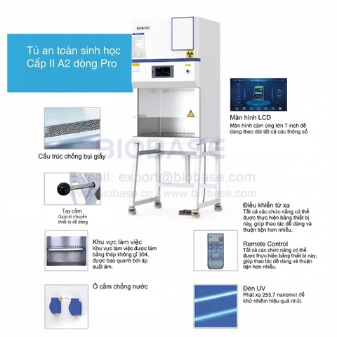 Tủ an toàn sinh học Cấp 2 A2 BIOBASE 11231 BBC 86-Pro