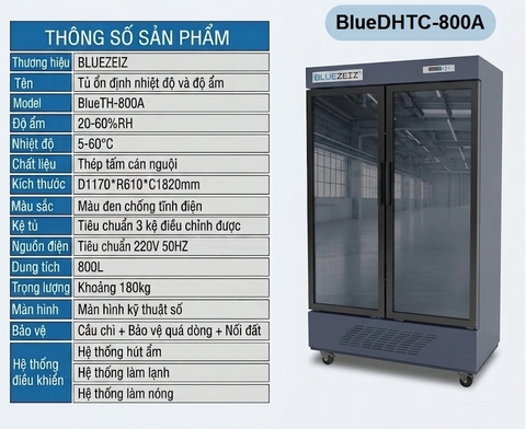 Tủ chống ẩm và kiểm soát ổn định nhiệt độ 530L, 20-60%, 5–60°C