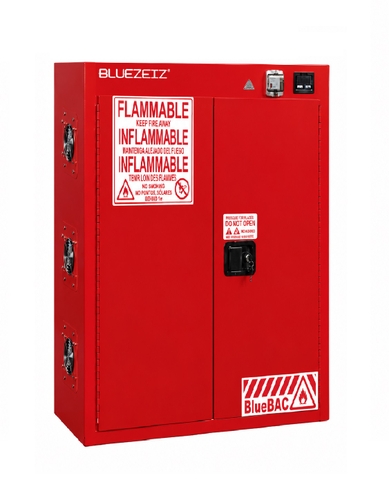 Tủ sạc pin lithium chống cháy thông minh 45 gallon- báo khói và thông gió tự động BLUEZEIZ BlueBAC-45-GYN