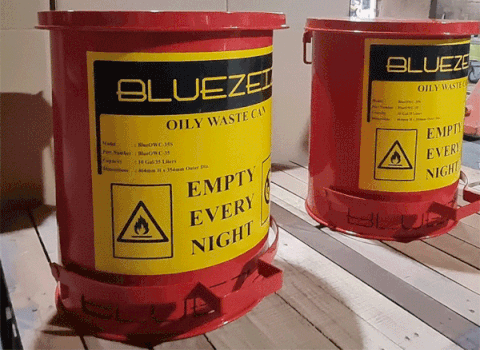 BlueOWC-35S Thùng rác đựng rác thải dầu chống cháy lan