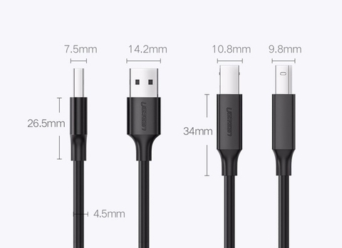 Cáp Máy In USB 5M Ugreen