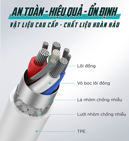 Cáp sạc điện thoại USB-C sang Lightning 1M(10493)