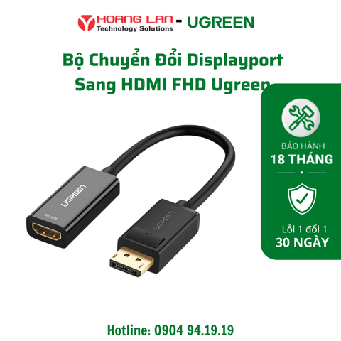 Bộ Chuyển Đổi Displayport Sang HDMI FHD Ugreen(40362)