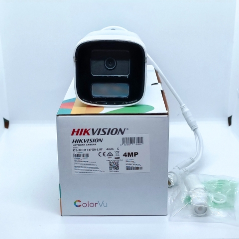 Camera Hikvision IPC-DS-2CD1T47G0-LUF full coler thân trụ 4MP