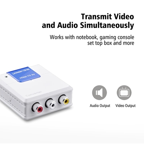 Bộ Chuyển Đổi HDMI Sang AV Dây Chuyển Đổi Âm Thanh, Hình Ảnh Ugreen(40223)