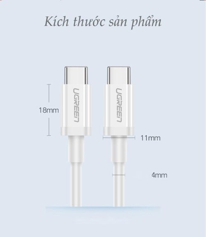 Cáp Dữ Liệu USB Type C Sang USB Type C Ugreen(60518)