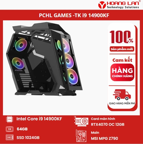 BỘ MÁY TÍNH PCHL 02 GAMING ( INTEL CORE I9-14900KF / VGA: RTX 4070 Aero OC 12GB / Ram: 64GB / SSD: 1T /PSU: 1250W