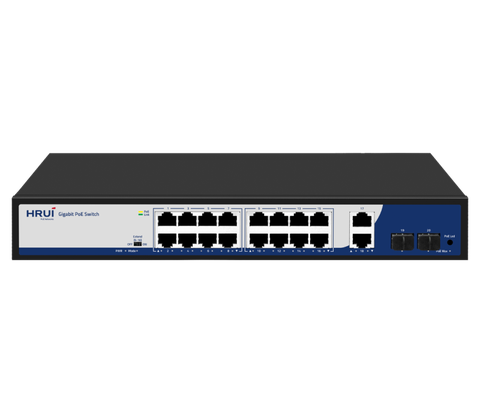 Switch PoE 16 ports 10/100/1000M Hrui HR900-AFG-1622S-300