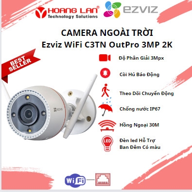 Camera EZVIZ IPC- C3TN - 3MP Wifi có màu báo động đèn còi