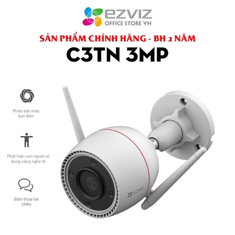 Camera EZVIZ IPC- C3TN - 3MP Wifi có màu báo động đèn còi