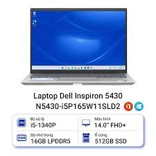 Laptop Dell N5430 - I5P165W11SLD2 (I5-1340P/16GB/SSD 512GB/FHD+/VGA 2GB NV-MX550/W11 + OFFICE HS21/SILVER/NO DVD/14.0