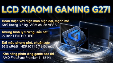 Màn Hình Xiaomi Gaming G27i EU ELA5375EU (27 inch - IPS - FHD - 165Hz - 1ms)