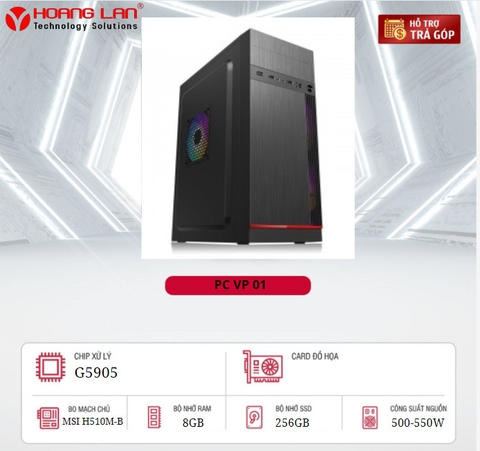 Bộ Máy tính PCHL 01 văn phòng  - Học Tập( Intel Celeron G5905/Ram: 8GB/SSD: 256GB /PSU: 500-550W