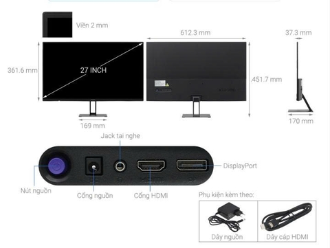 Màn Hình Xiaomi Gaming G27i EU ELA5375EU (27 inch - IPS - FHD - 165Hz - 1ms)