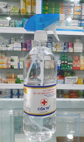 Dung dịch sát khuẩn Cồn 70 độ Thuận Lộc Phát (có vòi xịt) chai 1000ml