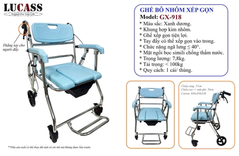 Ghế bô nhôm xếp gọn Lucass GX-918