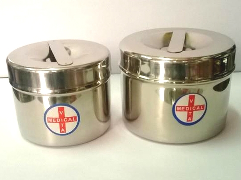 HỘP ĐỰNG BÔNG GÒN Y TẾ INOX