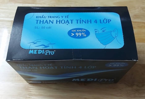 Khẩu trang y tế than hoạt tính Medipro (4 lớp)