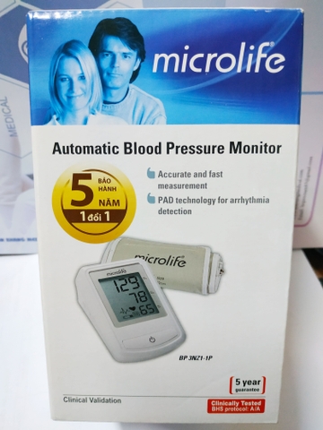 Máy đo huyết áp bắp tay Microlife 3NZ1-1P