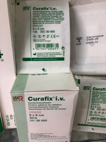 Băng dán cố định ống dẫn truyền Curafix® i.v. 9 x 6cm