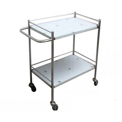 Xe đẩy dụng cụ inox 2 tầng 50x80