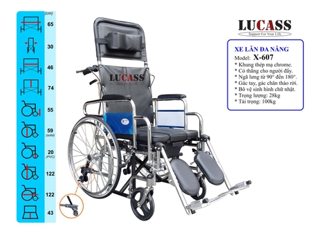 Xe Lăn Đa Năng Lucass X607