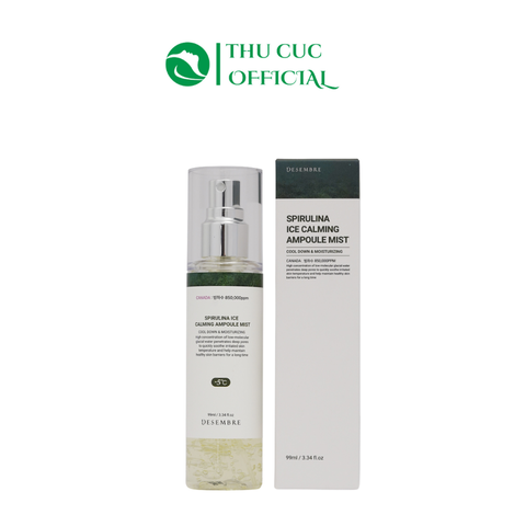 Xịt khoáng Desembre Spirulina Ice Calming Ampoule Mist 99ml - Làm dịu, căng bóng da