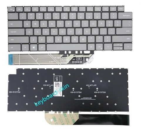 Bàn phím Dell Inspiron 14 Plus 2-in-1 7420, 7425, 7430, Inspiron 16 5620, 5625, 5630, 5635, 7620, 7625, 7630, 7635 & Vostro 5310, 5320, 5410, 5415 màu xám trắng – nút lớn (GEN 10, GEN 11)