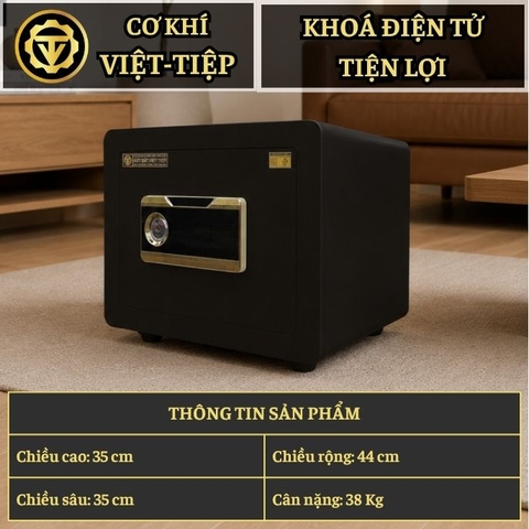 KÉT VIỆT TIỆP B38E_KHOÁ ĐIỆN TỬ CẢM ỨNG_38Kg_BO GÓC KHÔNG BẢN LỀ