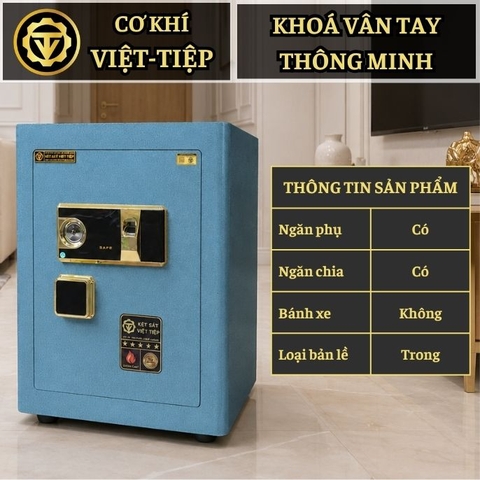 KÉT VIỆT TIỆP B56VT_KHOÁ VÂN TAY_55Kg_BO GÓC KHÔNG BẢN LỀ
