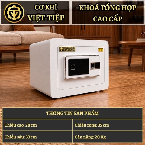 KÉT VIỆT TIỆP B28EVT_VÂN TAY + ĐIỆN TỬ_20Kg_BO GÓC KHÔNG BẢN LỀ