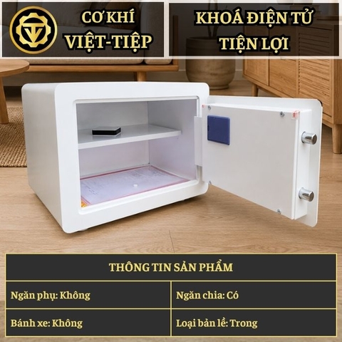 KÉT VIỆT TIỆP B38E_KHOÁ ĐIỆN TỬ CẢM ỨNG_38Kg_BO GÓC KHÔNG BẢN LỀ