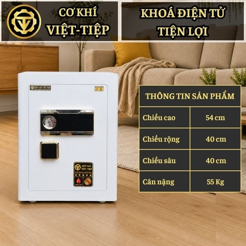 KÉT VIỆT TIỆP B56E_KHOÁ ĐIỆN TỬ CẢM ỨNG_55Kg_BO GÓC KHÔNG BẢN LỀ