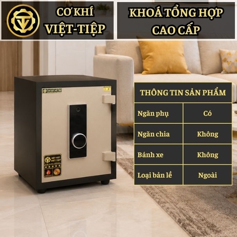 KÉT VIỆT TIỆP K54-KD_VÂN TAY + ĐIỆN TỬ_50Kg_KHÔNG CHÌA KHÓA