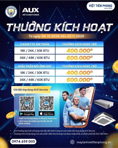CHƯƠNG TRÌNH THƯỞNG KÍCH HOẠT AUX – NHẬN NGAY ĐẾN 600.000Đ/BỘ