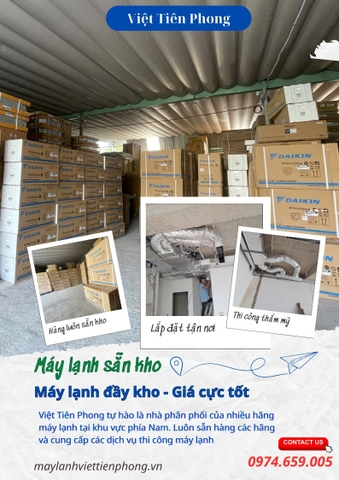 Máy lạnh sẵn kho – Giá cực tốt tại Việt Tiên Phong | Hàng đầy kho – Lắp đặt tận nơi