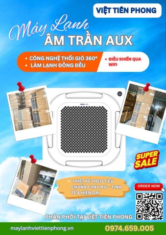 Máy lạnh âm trần AUX – Thiết kế chuẩn châu Âu, làm lạnh đồng đều, sang trọng mọi không gian